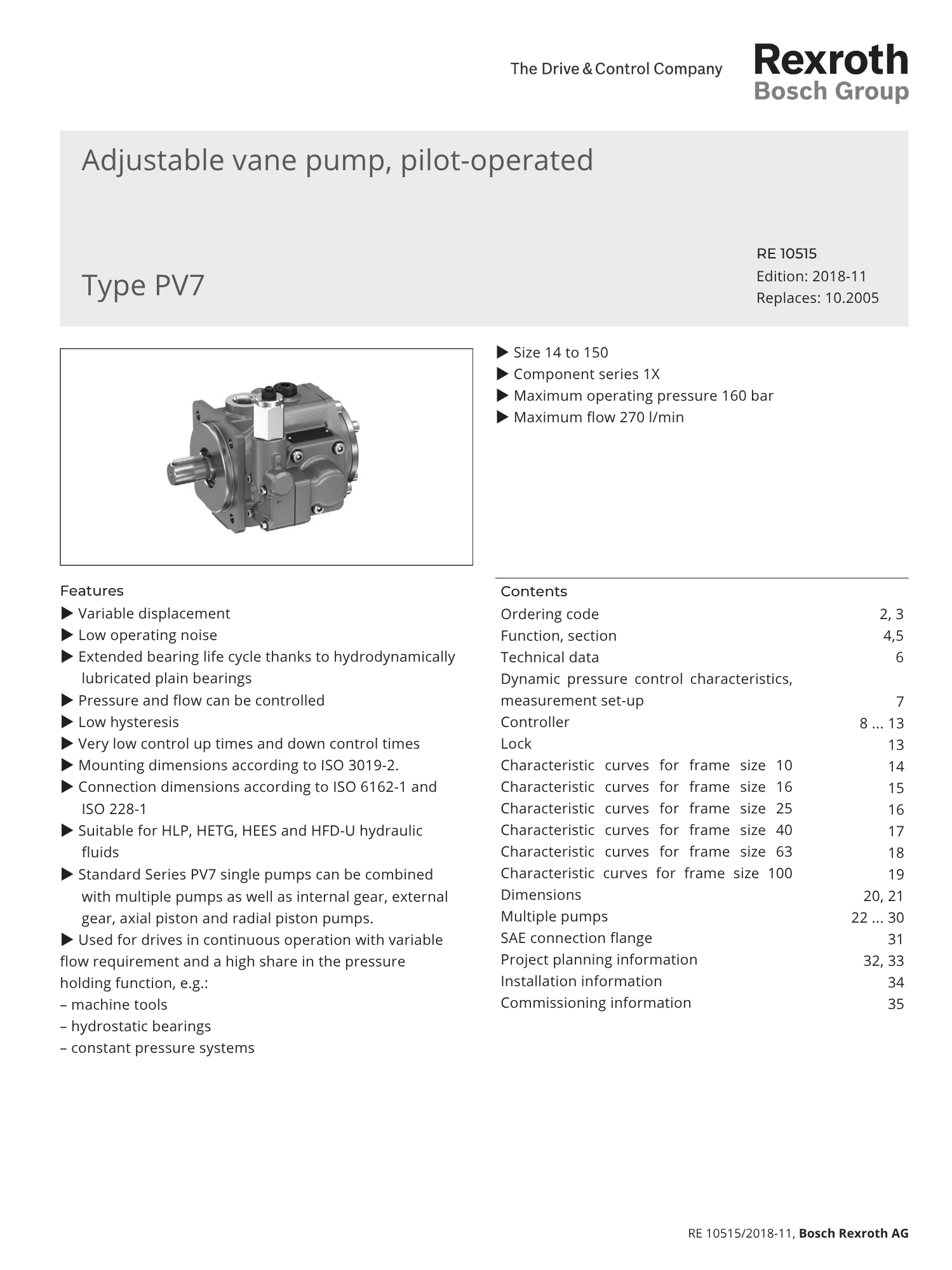 Portada catálogo bosch rexroth válvulas regulación de caudal RE 10515