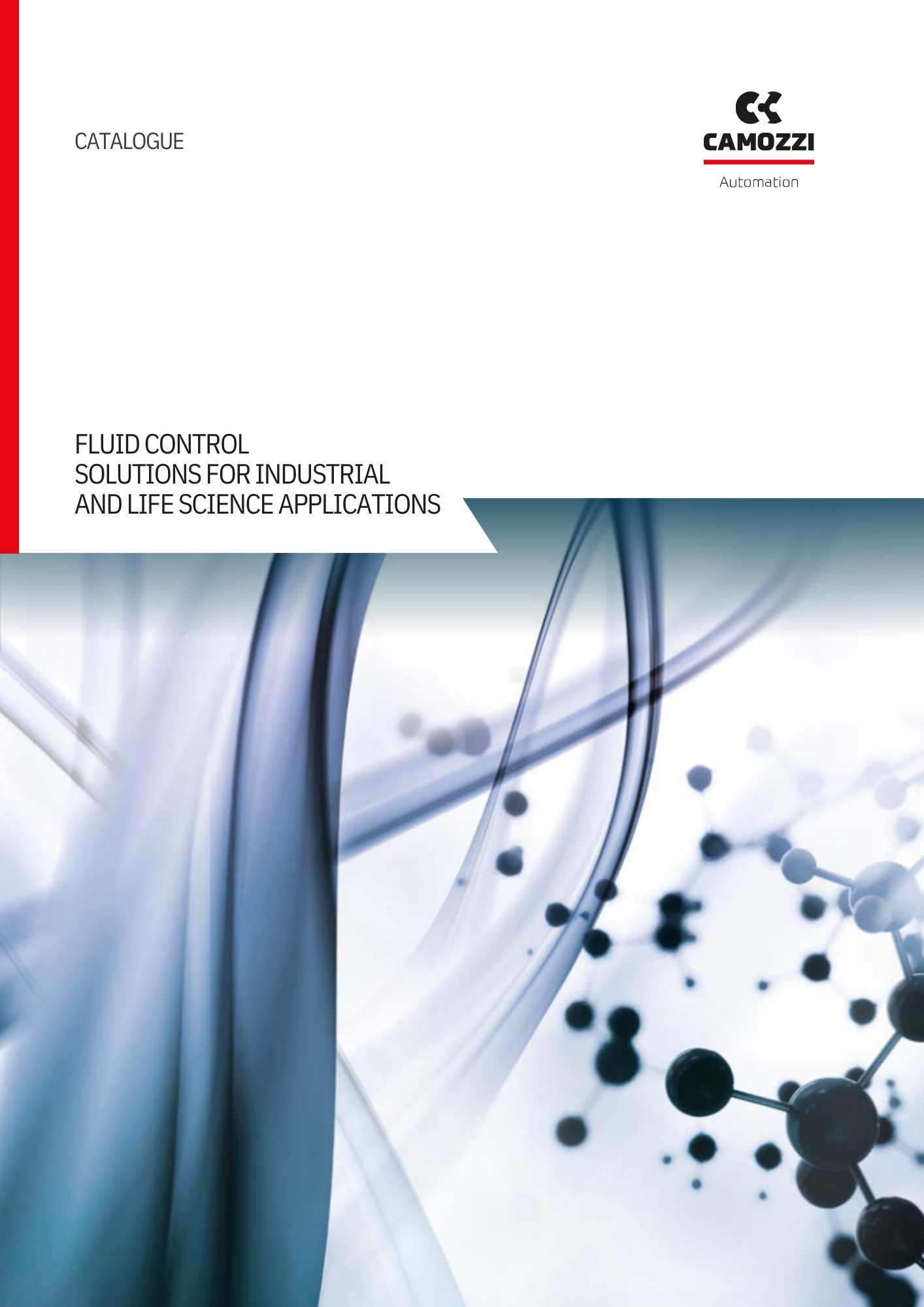 Portada catálogo camozzi control de fluidos soluciones para aplicaciones industriales y de ciencias de la vida