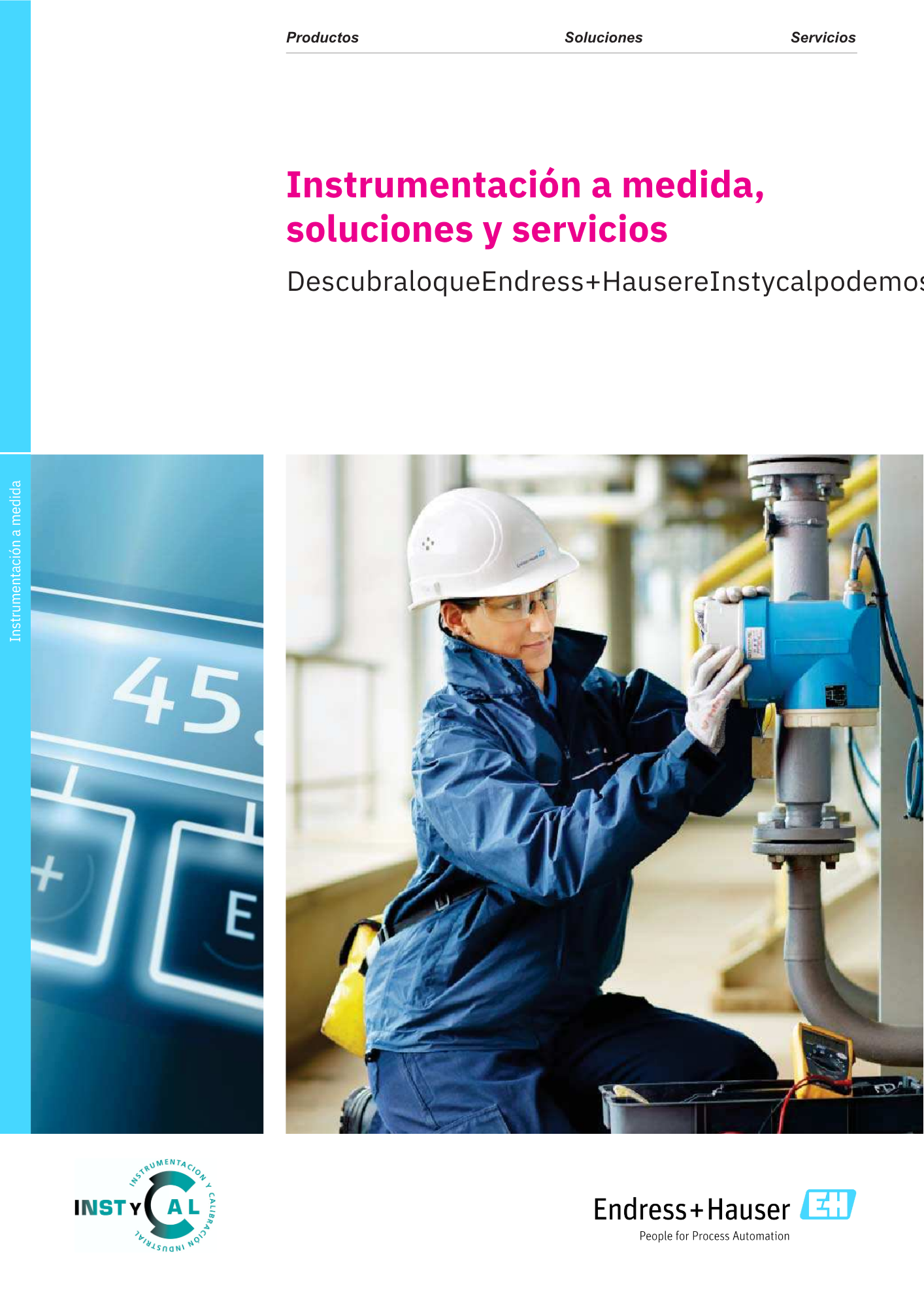 Portada catálogo endress hausser instrumentación a medida soluciones y servicios