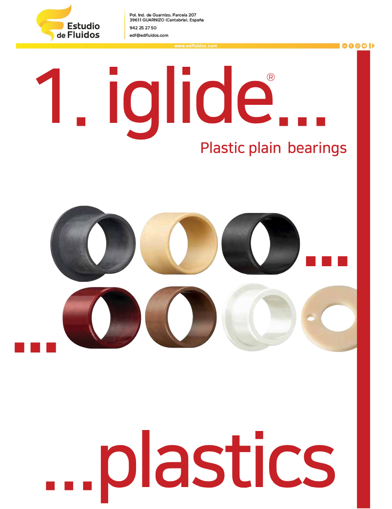 Portada catálogo igus cojinetes plásticos iglide