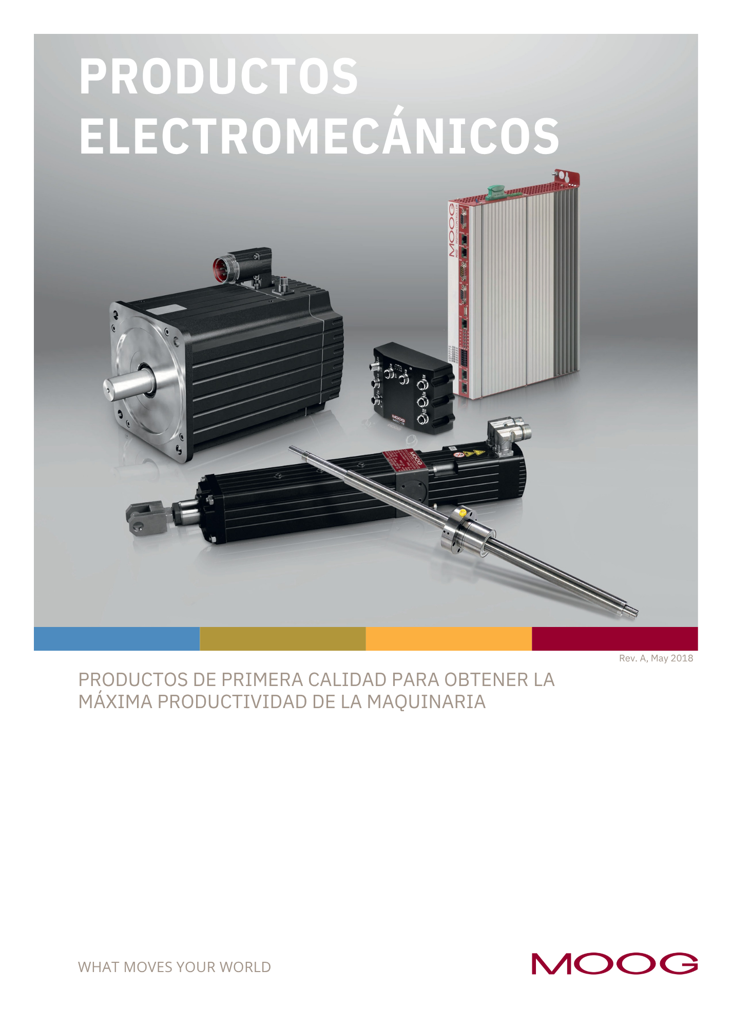 Portada catálogo moog productos electromecánicos