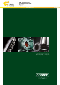 Portada catálogo caprari bombas industriales